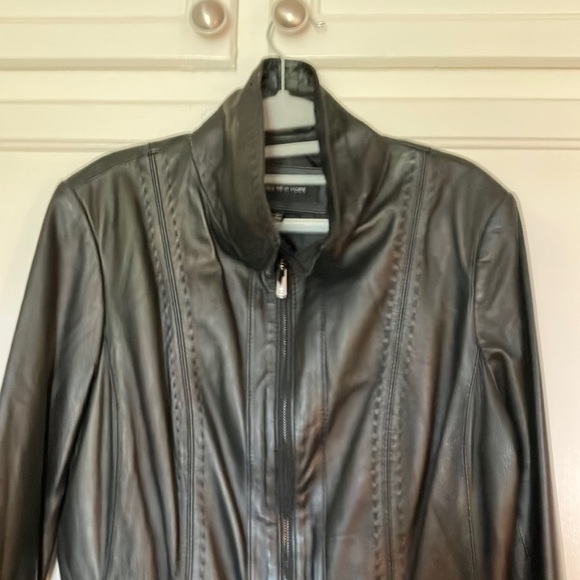 Jones New York genuine leather women’s jacket size L - Picture 5 of 9